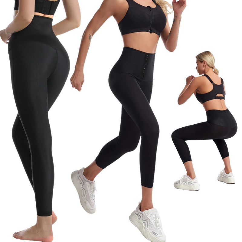  Mallas de sauna para mujer, pantalones de ejercicio de fitness,  entrenamiento térmico, control de barriga, para entrenamiento físico,  pérdida de peso de 9 minutos, talla S/M : Belleza y Cuidado Personal