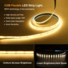 DC 12V 24V COB Strip 320Leds/M High Density RA90 White Pink Yellow Ice Blue Red Green Flexible Ribbon Rope LED Light 4