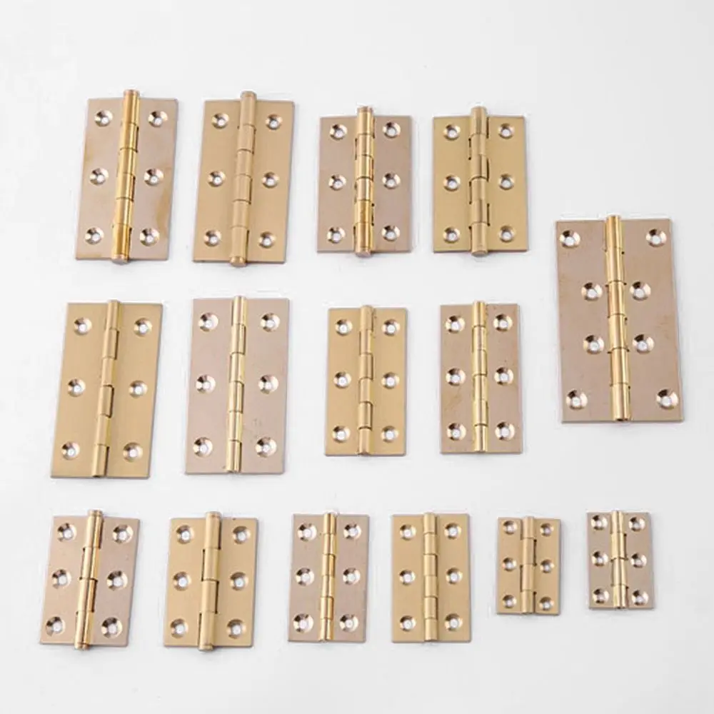 

1PC Brass Mute Door Hinges Cross Hinge Cabinet Cupboard Door Hinges For Folding Window Multilayer Plating Furniture Hardware