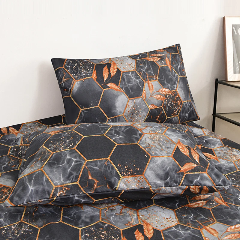 2pcs Pillowcase Rectangle Pillow Cover Simple Print Pillowslip Home Bed Pillowsham Soft Cushion Covers fundas de almohada