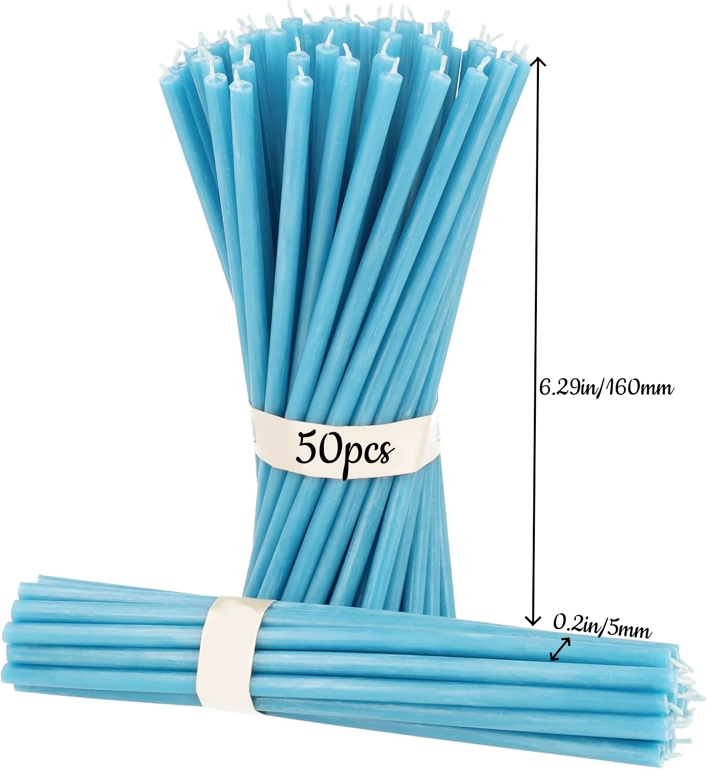 50 Candele In Cera D'Api Pure - Sottili E Alte Per Festività E Decorazioni - Foto 3