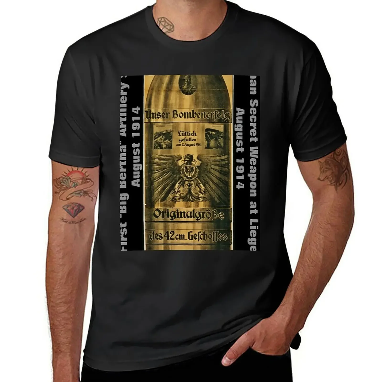 

Big Bertha Artillery shell, August 1914 T-Shirt cute clothes summer tops tees men clothing