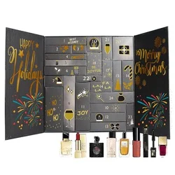 2025customized.Empty Beauty Packaging Paper Box Custom Advent Boxes Makeup Mystery Cosmetics Box 24 Drawers