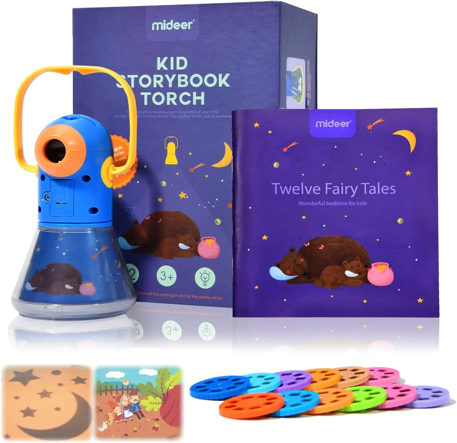 Story Projector Night Light Flashlight Toy For Childen Sleeping Story Machine Luminous Toy Baby Early Learning Educational