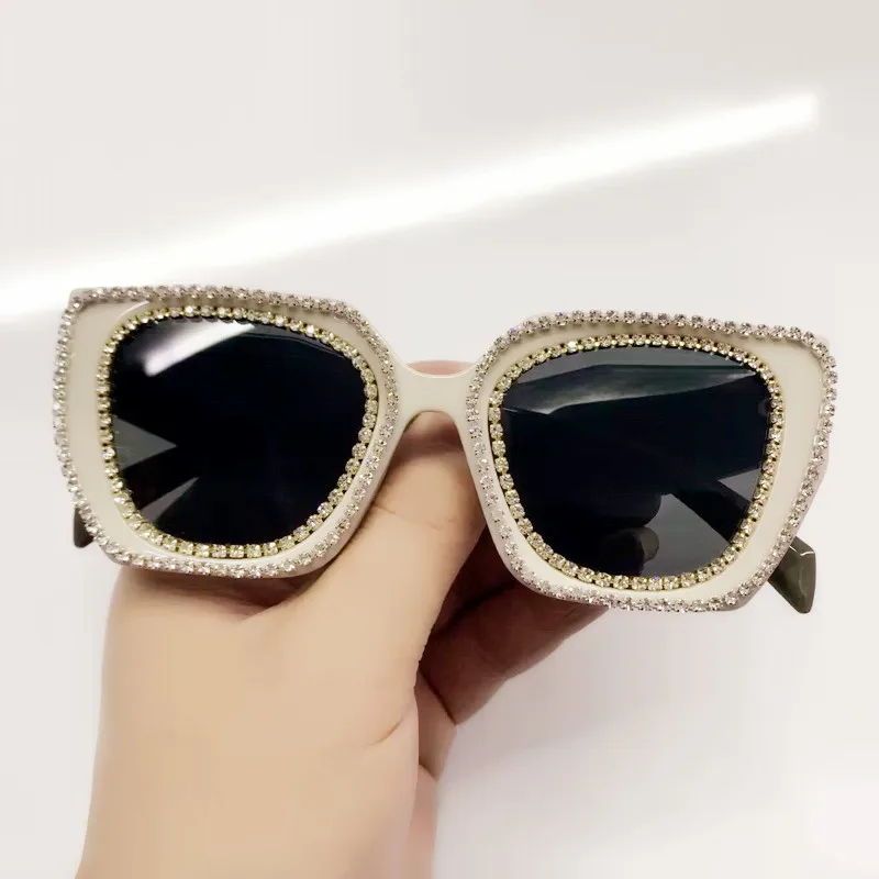 Square Diamonds Sunglasses Women 2023 Fashion Rhinestone Sun Glasses Men Outdoor Shades Punk Eyewear Female UV400_voghion.com