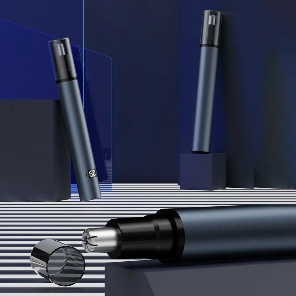 USB 충전식 전기 코털 트리머 무통증 트리밍 방수 귀털 트리머 안전 디지털 디스플레이