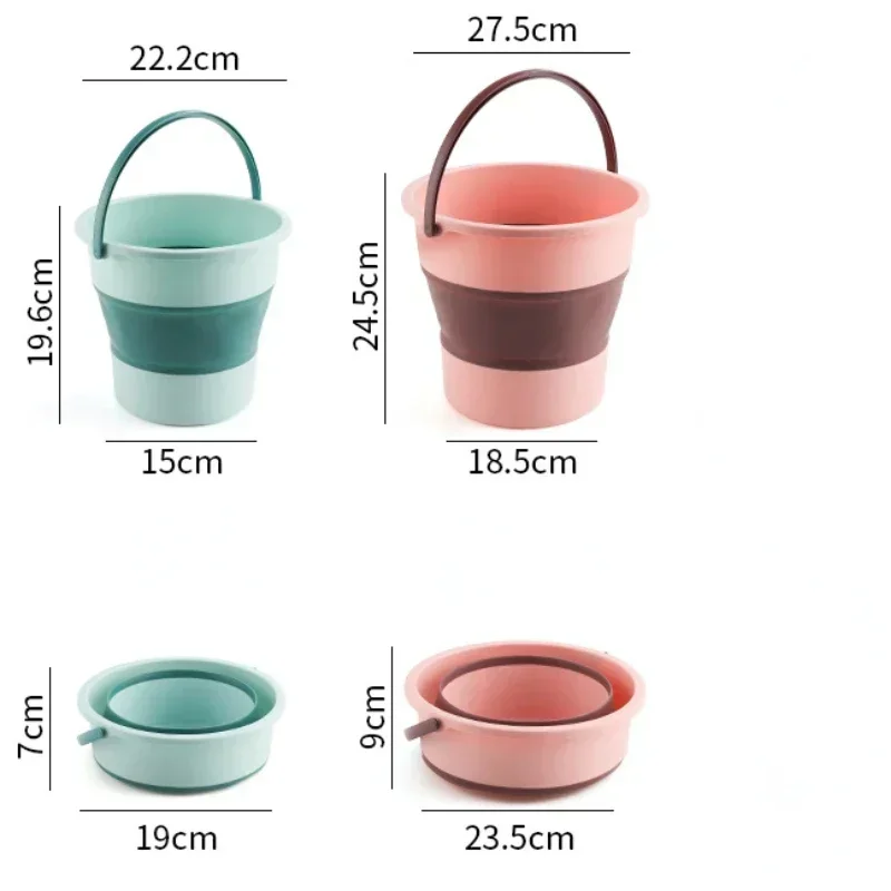 Portable Folding Buckets Multi-purpose Wash Basin 4.6/10L folding bucket,folding washbasin