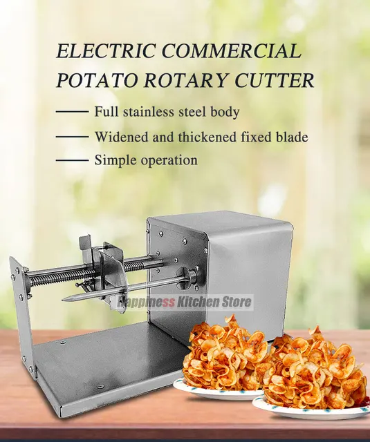 Commercial Potato Slicers Electric Potato Fries Cutter Stainless Steel  Shredder Rotary Potato Wedge Cutter 110-240V - AliExpress