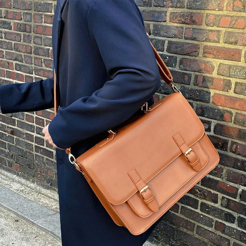 Leather Computer Briefcase Backpack