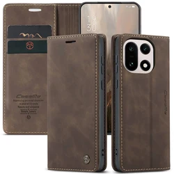 Luxury Flip Retro Leather Phone Case with Card Slots and Wallet - Dropproof Design - OnePlus 15 (Coffee)