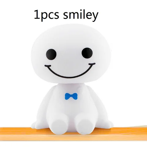 Plastic Baymax Robot Shaking Head Figure Car Ornaments Auto Interior Decorations Big Hero Doll Toys Ornament Accessories