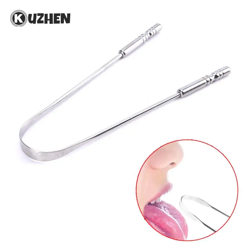 

Stainless Steel Tongue Scraper Cleaner For Adults Professional Metal Tongue Breath Brush For Men Women Oral Care Dental Scraper
