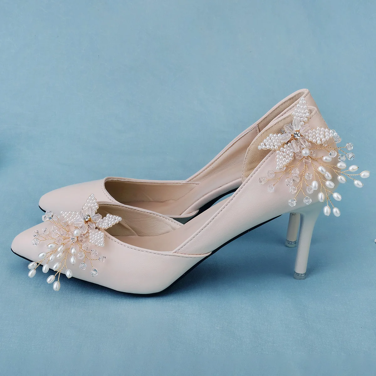 Bridal Hair Accessories Newest Shinning Rhinestone Shoes Clip Metal Wedding Crystal Pearl Luxury Shoe Buckle