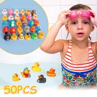 50Pcs Assorted Ducks for Kids Rubber Duck Toy Cute Bath Tub Pool Toys Baby Showers Accessories Floater Duck Party Supplies 5