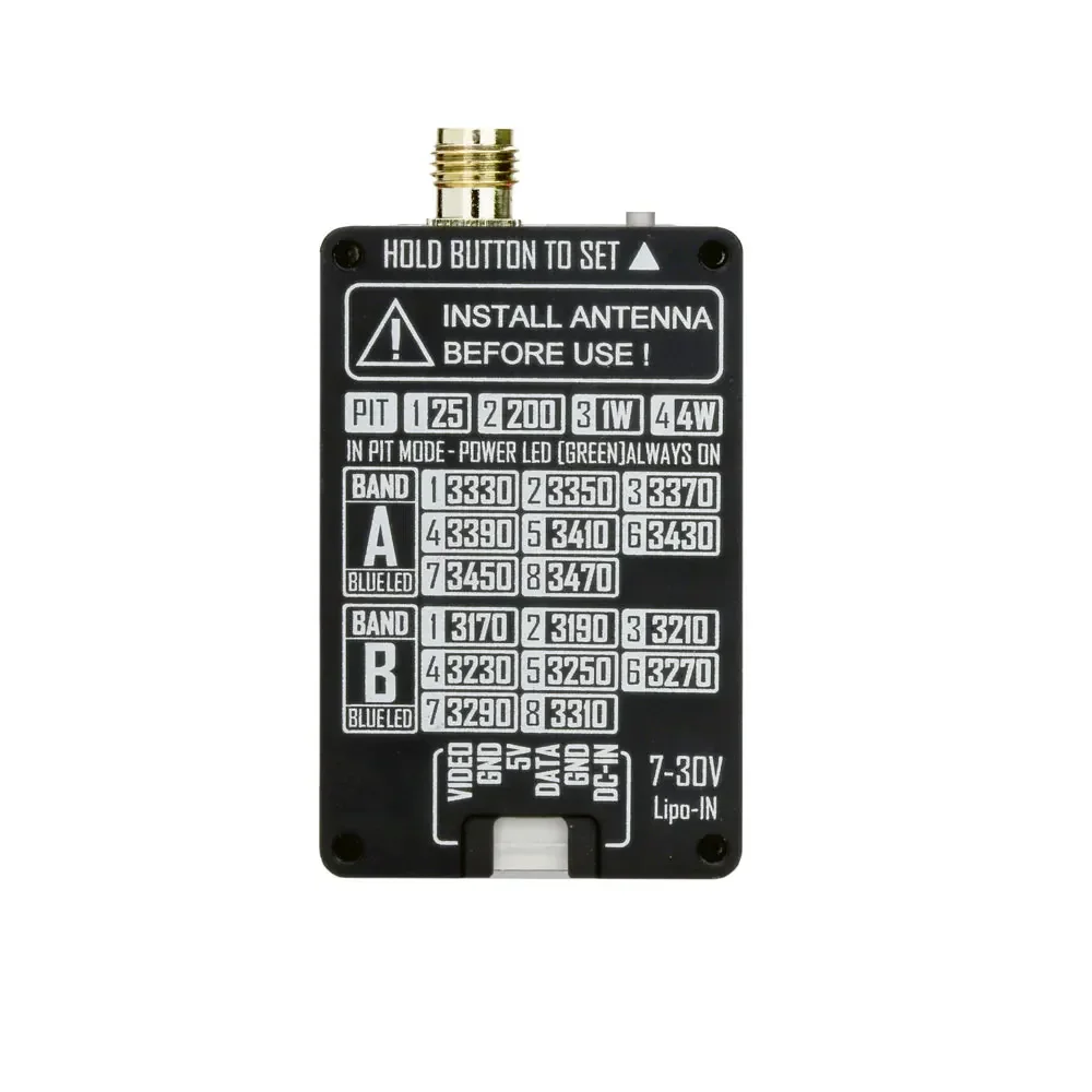 Émetteur Vidéo 3.3GHz 4W FPV Longue Portée RC
