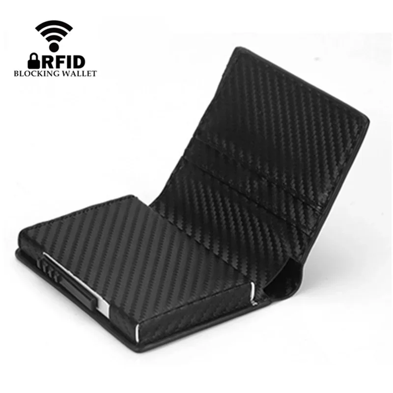 RFID 차단 남성용 신용카드 홀더 금속 지갑, 비즈니스 알루미늄 싱글 박스,..