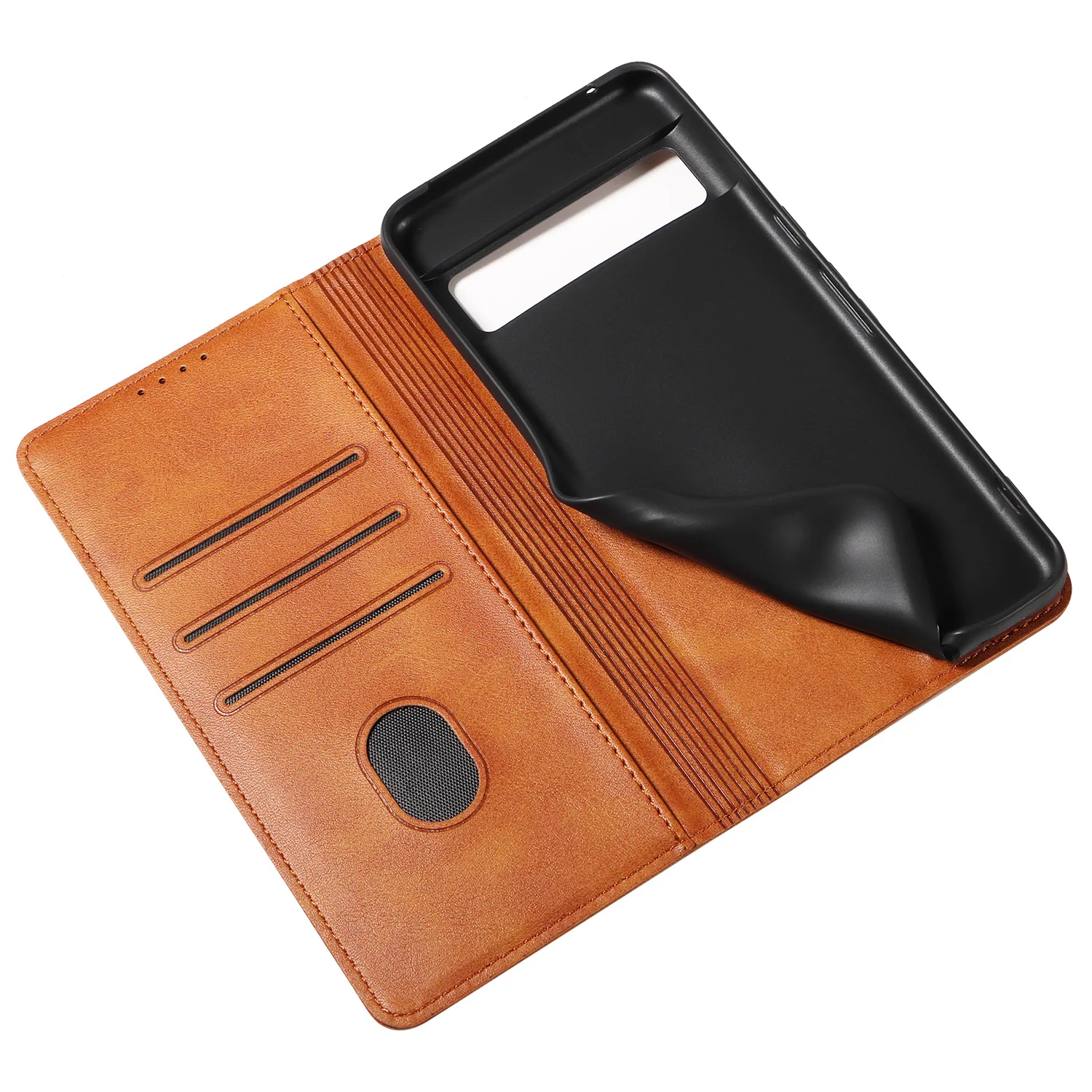 Luxury Leather Business Phone Case - Solid Soft TUP & Hard PC Cover