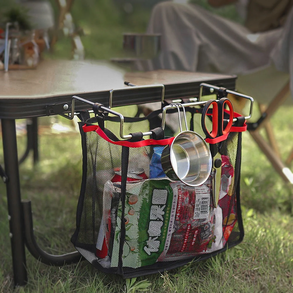 

Fixed Linkage Garbage Bags Outdoors Camping Trash Rack Plastic Bag Foldable Support Garbage Clip Bucket Hanger