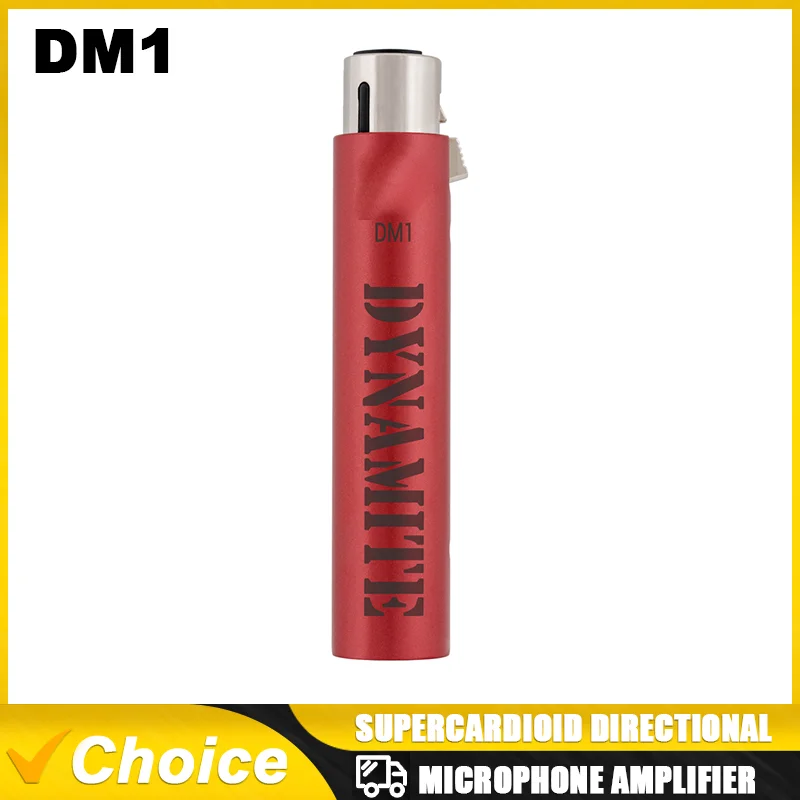 Microphone preamplifier wired microphone DM1 dynamic Wired microphone amplifier Professional gain volume 28dB Portable microphone preamplifier for SM7B BETA58 Livestream