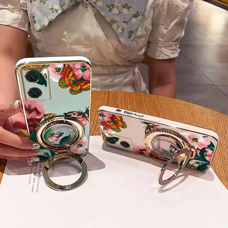 Colorful Butterflies Plating Phone Case