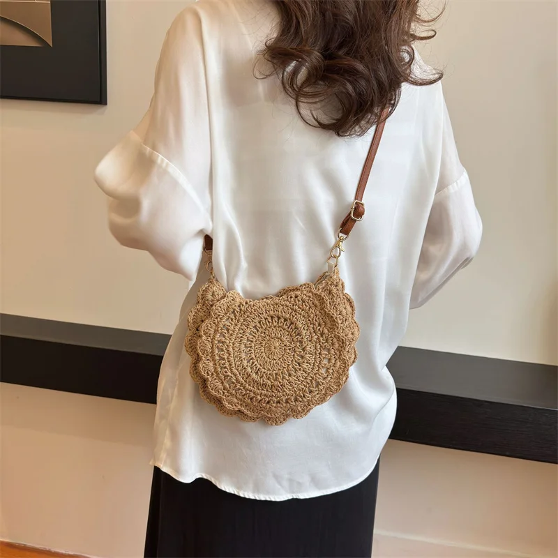 Fashion Woven Shoulder Bags Summer Women Cotton thread Weave Crossbody Beach Travel Handbag Female Bag Messenger Bags Bolsa sac