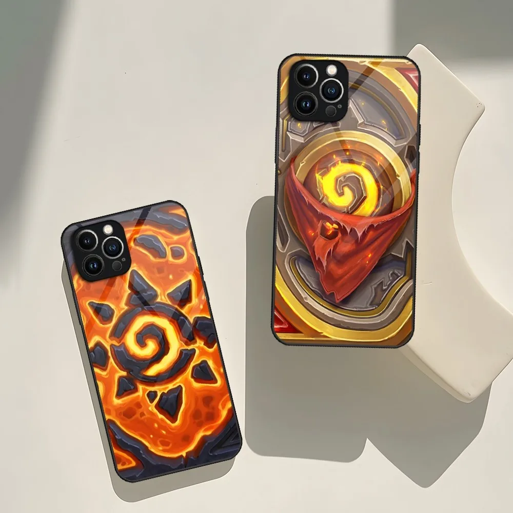 Phone Hearthstone Case For Iphone 15 14 Pro 11 13 12 Mini Xs Xr Max 6 8 7 Plus Toddler Card Se Glass Cove