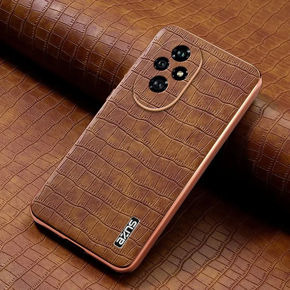 Leather Shockproof Plating Bumper Phone Case