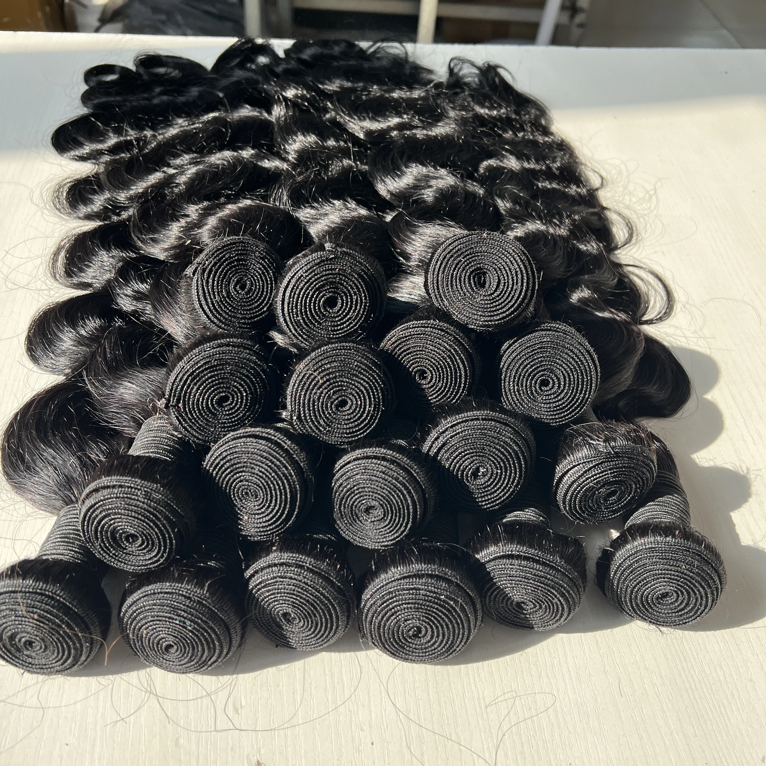 16A Body Wave Human Hair Bundles 100% Brazilian Raw Human Hair 1/3/4 Bundles for Women 16A Thick Bundles human hair For Women 2