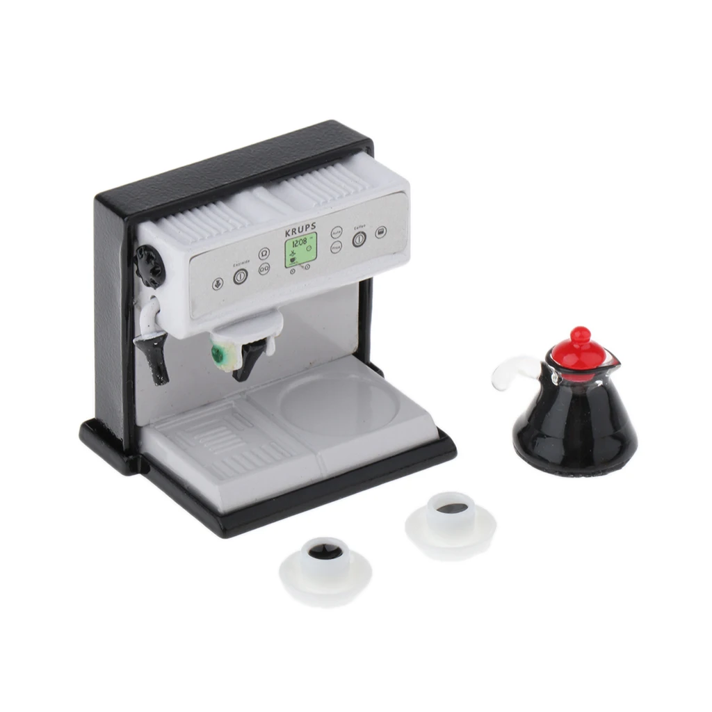 1:12 Dollhouse Machine Set Coffee Maker Cup Pub Accessories