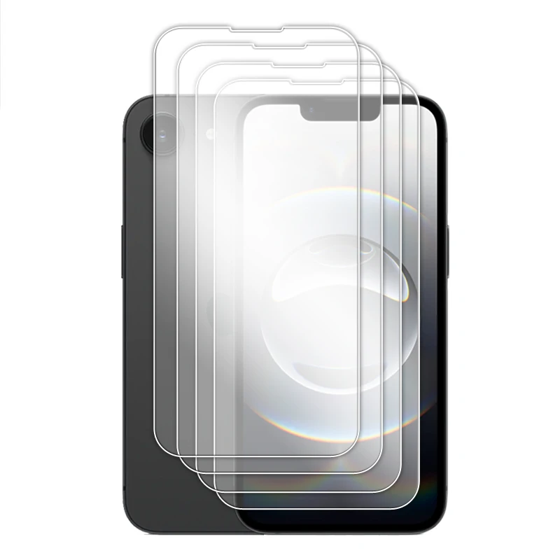 Clear Full Glue Tempered Glass Screen Protector with Lens Film - 6.1 Inch Display