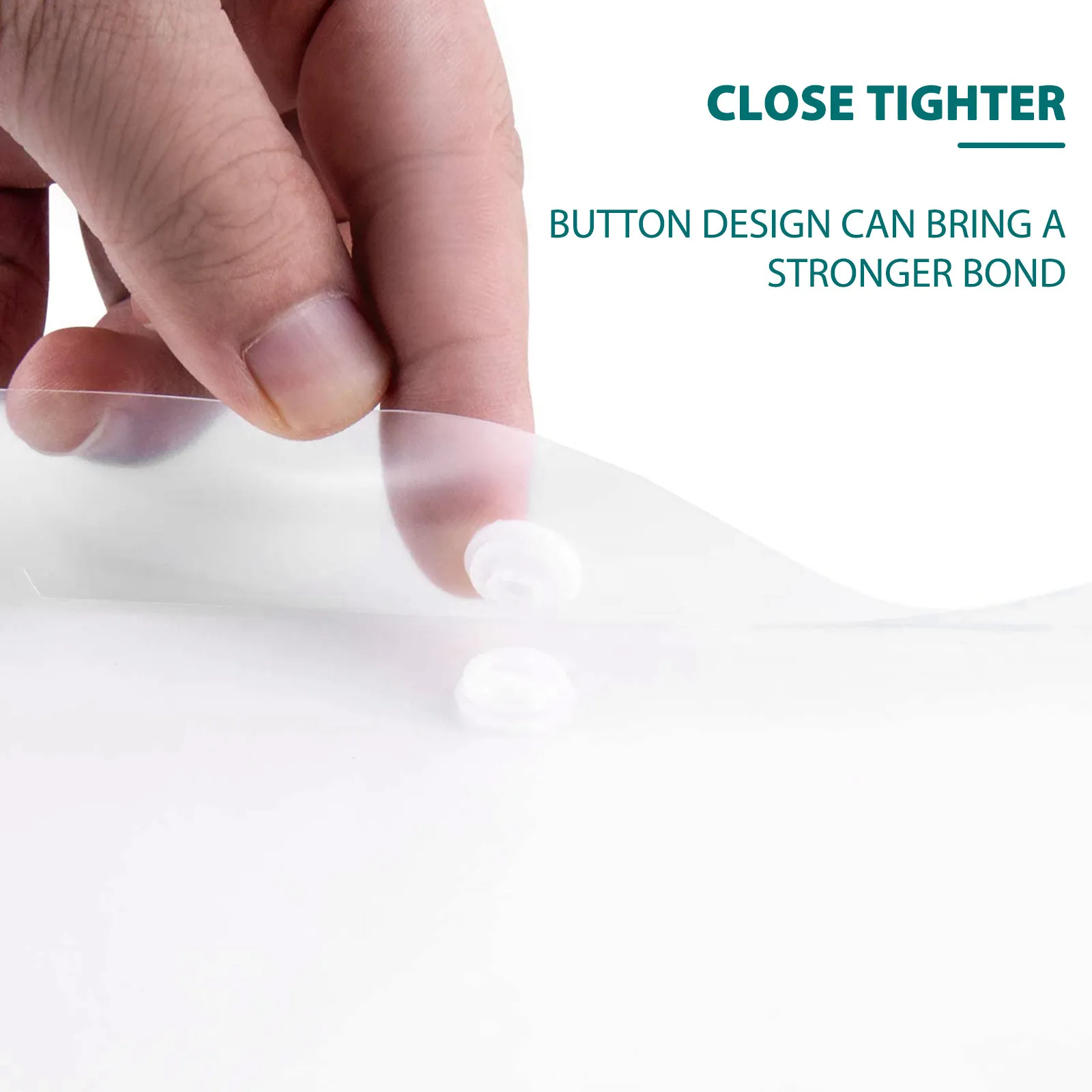 20Pcs 문서 정리함 투명 파일 가방 A5 사이즈 스냅 버튼 클로저 대용량 경량 사무실 가정용 간편 휴대