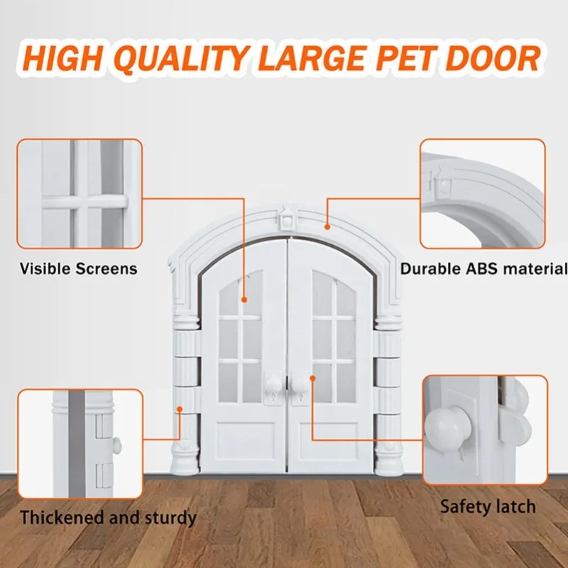 Portal French Cat Door Stylish No-Flap Cat Door Interior for Average-Sized Cats Up to 20 lbs Easy DIY Setup
