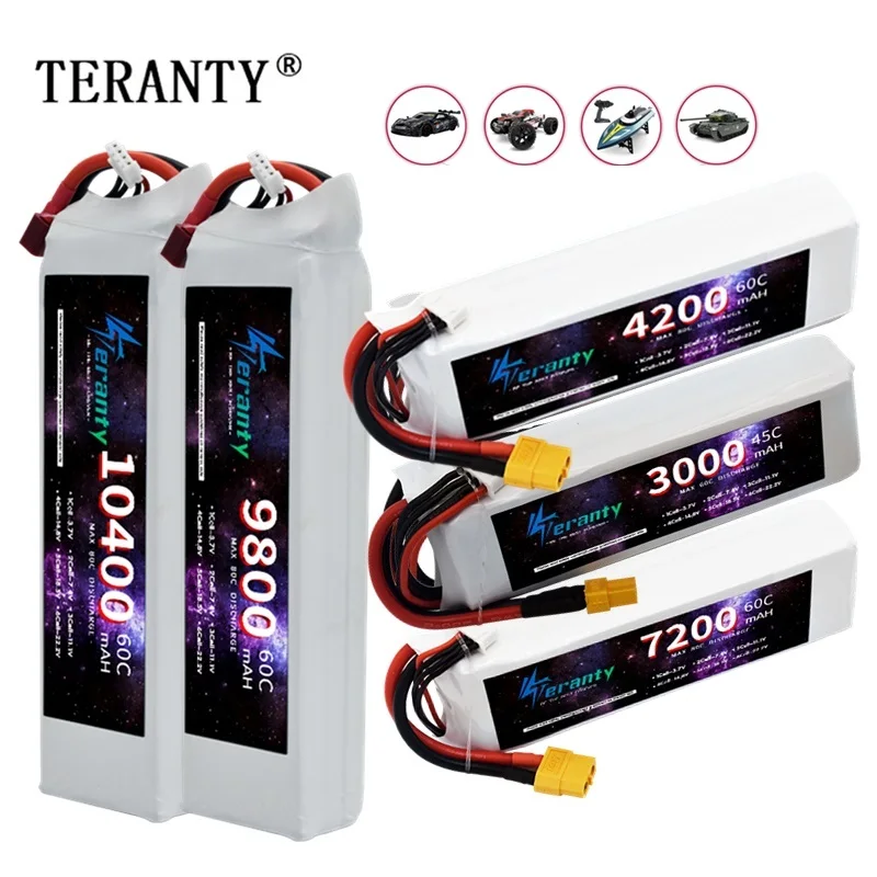 Batterie LiPo 11.1V 1500-7200mAh XT60 pour Drone RC