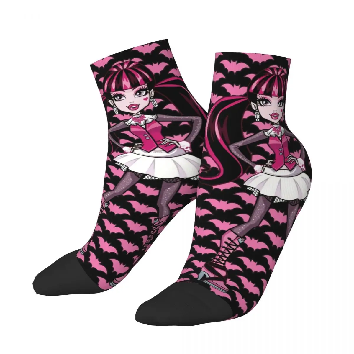 

Pink Bats Monster High Dolls Unisex Winter Socks Hiking Happy Socks street style Crazy Sock