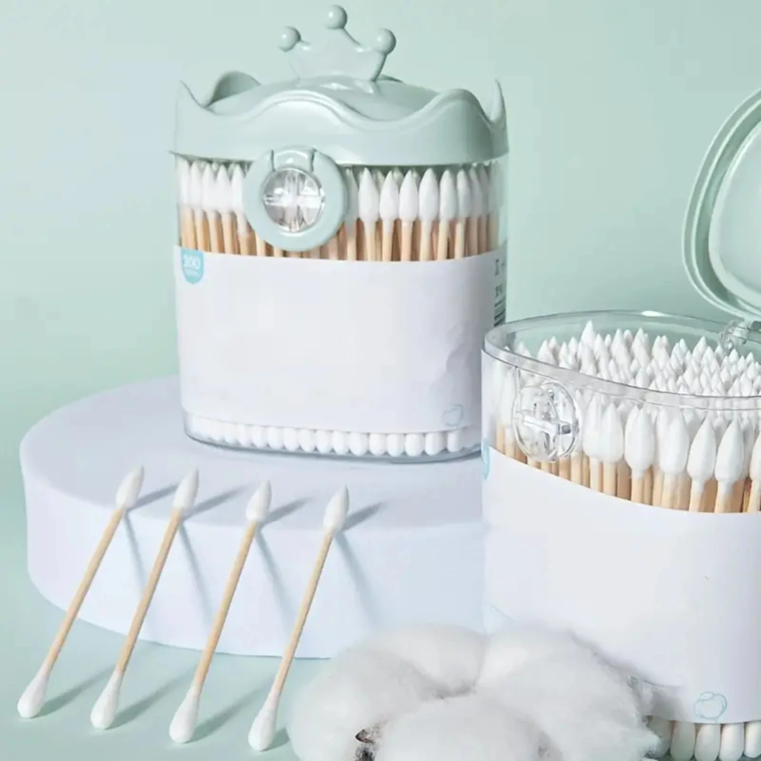 Versatile Premium High-Quality Dual-Ended Wooden Ear Cotton Swab-Essential Tool for Precise Makeup Application, Daily Cleaning