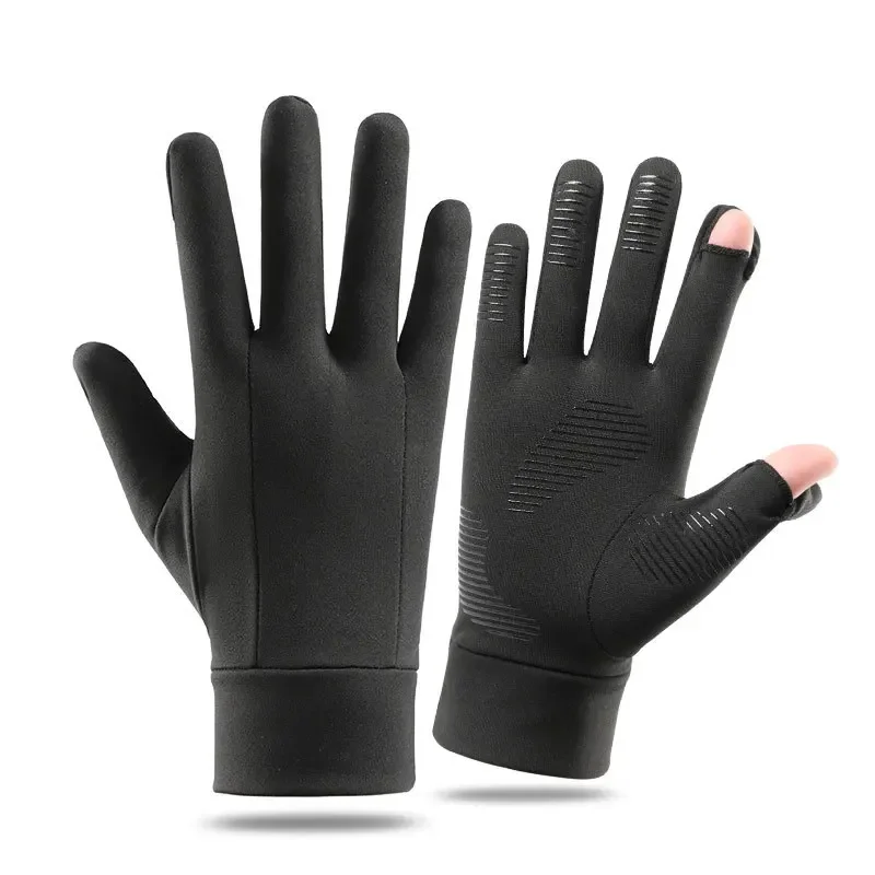 

Outdoor Warm Gloves For Men Touch Screen All Refers To Windproof Plus Fleece Sports Running Mountaineering Cycling Gloves