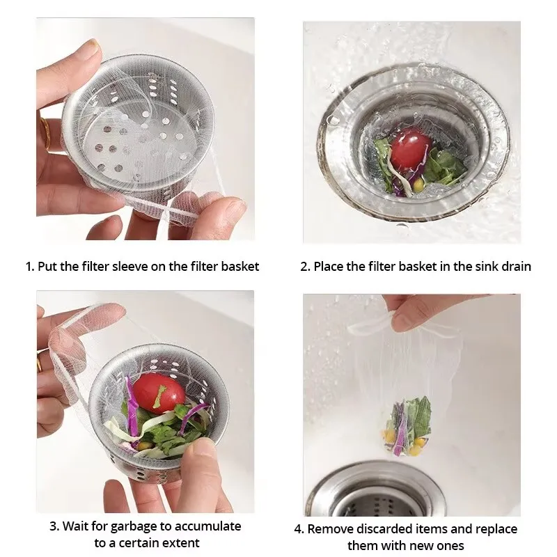 Kitchen Sink Garbage Filter Sewer Floor Drain Anti-Blocking Disposable Cleaning