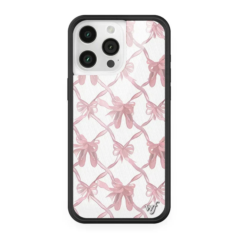 Stylish Wildflower Cartoon Swans & Cute Puppy Phone Case with Deer Cherry Design
