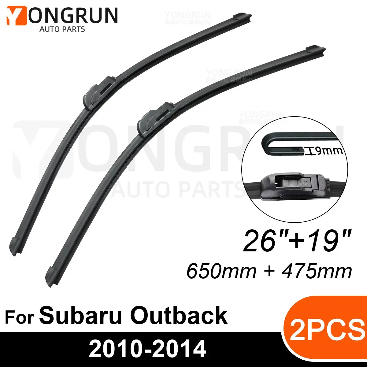 

Передние стеклоочистители для Subaru Outback 2010-2014, резиновая щетка стеклоочистителя 26 + 19 дюймов, аксессуары для лобового стекла автомобиля 2011, 2012, 2013, 2014