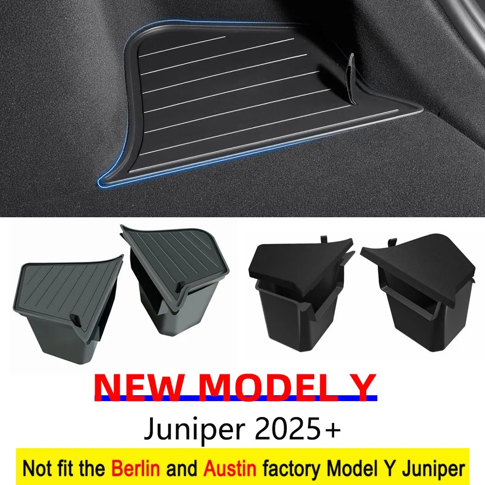 Enhanced Trunk Side Storage Organizer with Flocked TPE Mat - Anti-dirty Travel Accessories