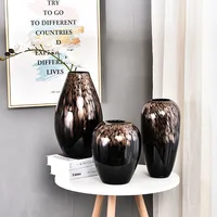 European Luxury Glass Vase Modern Art Dried Flower Arranger Gradient Sample Room Decorative And Crafts Display 1