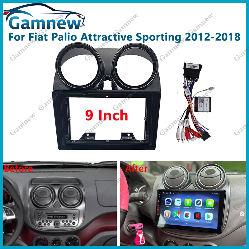Wlauqueta 9 Pollici 2 Din Car Edge Telaio Radio Fascia di Bordo MP5 Lettore DVD Adattatore Telaio Pannello per Tracker 2014-2016
