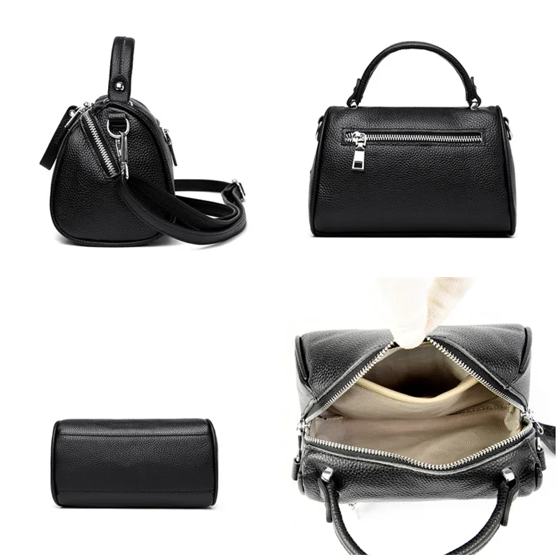 حقيبة كتف من جلد البقر للنساء ، جلد البقر ، البساط...