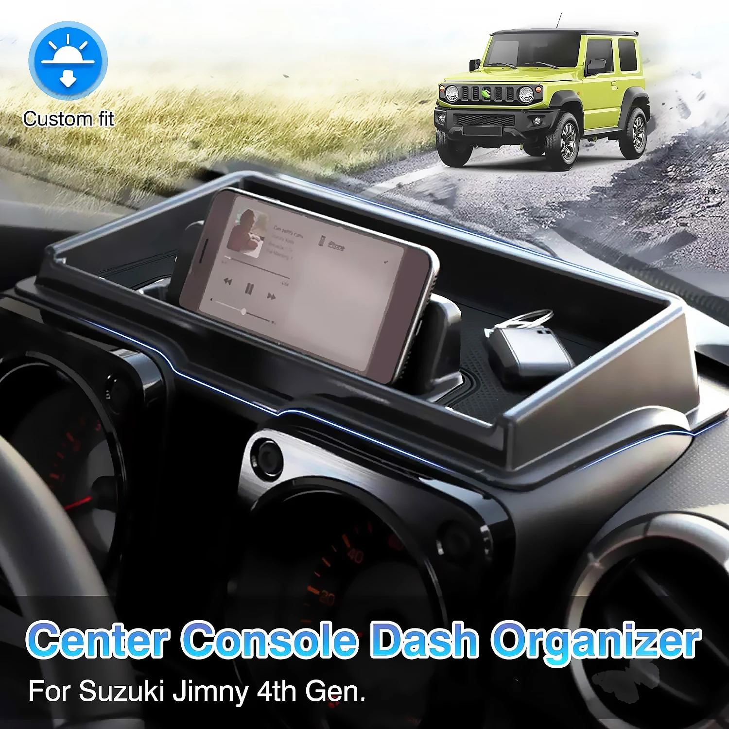 스즈키 지미 JB74 JB64 2019-2023 2024 2025 센터 콘솔 보관함 대시 보드 주최자 트레이 Jimny 인테리어 액세서리