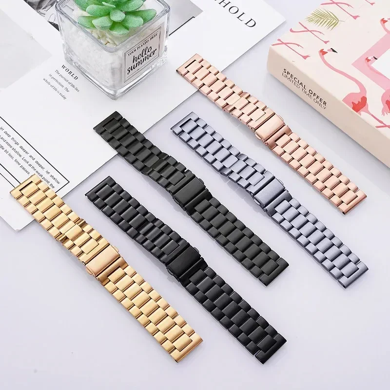 Stainless Steel 22mm Watchband Strap Bracelet Belt
