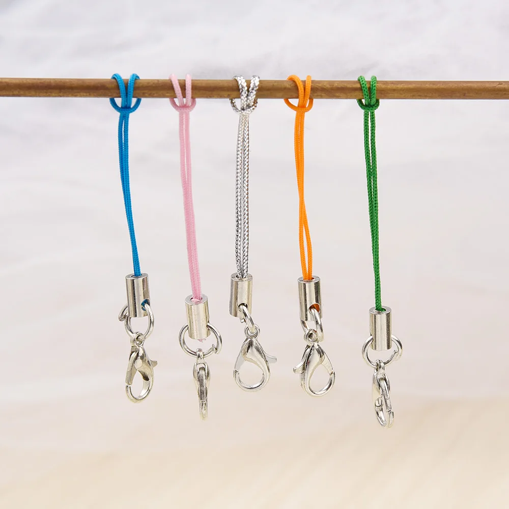 5/10/20/30pcs Lobster Clasp Cellphone Lanyards Keychains Hook Mobile Set Charms Keyring Bag Accessories Cell Phone Shell Pendant