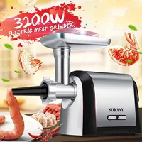 Electric Meat Grinders 3200W Stainless Steel Powerful Electric Grinder Sausage Stuffer Meat Mincer Home Kitchen Food Processor 2