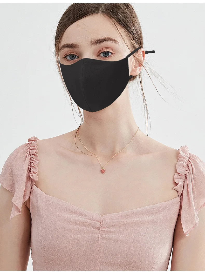 Reusable Protective Breathable and Dustproof Summer Ice Silk Cotton Masks face mask cotton face mask Washed By Windproof Mouth-muffle Mask