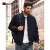 MAGCOMSEN Men's Aviator Jackets Thick Warm Orange Lining Bomber Jackets Fall Winter Casual Windproof Coats 5