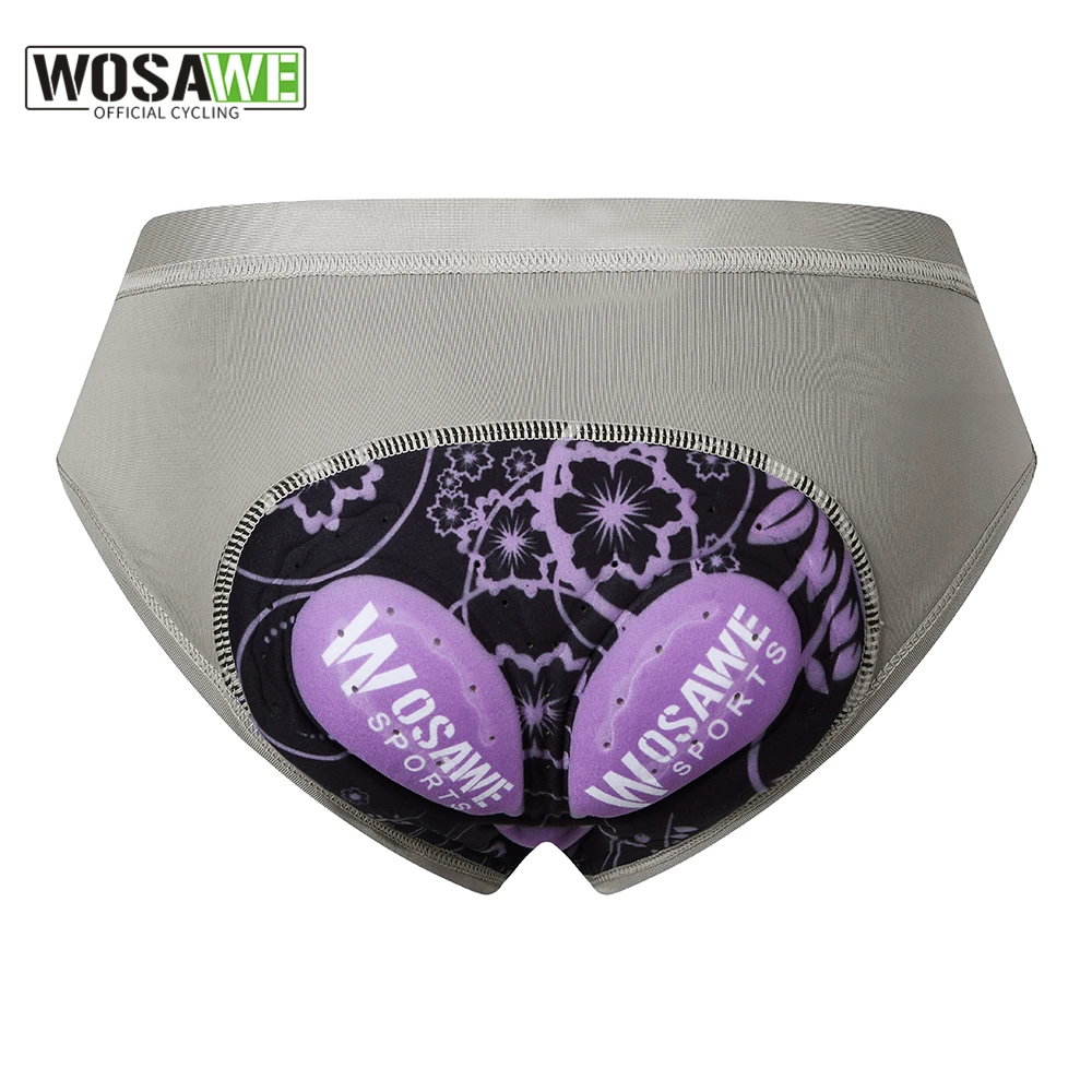 Cycling Shorts WOSAWE Summer Women's Pro Cycling Shorts Breathable Underwear 3D Padded Sports Riding Bike MTB Leg Anti-Slip Bicycle Briefs